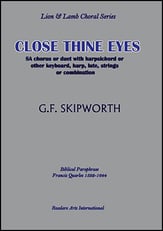 Close Thine Eyes SA choral sheet music cover